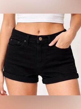 FRAME Le Cutoff Denim Shorts - Black sz 27
